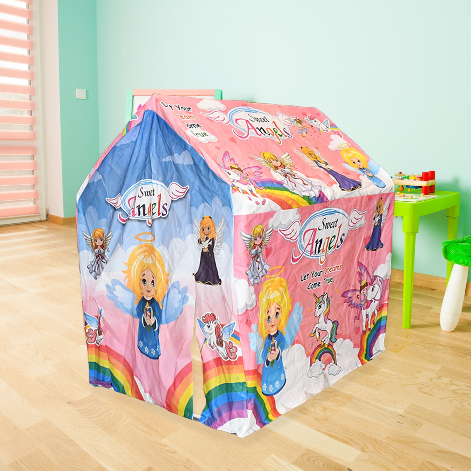 1909 Jumbo Size Go To School Kids Play Tent House (Multicolour)