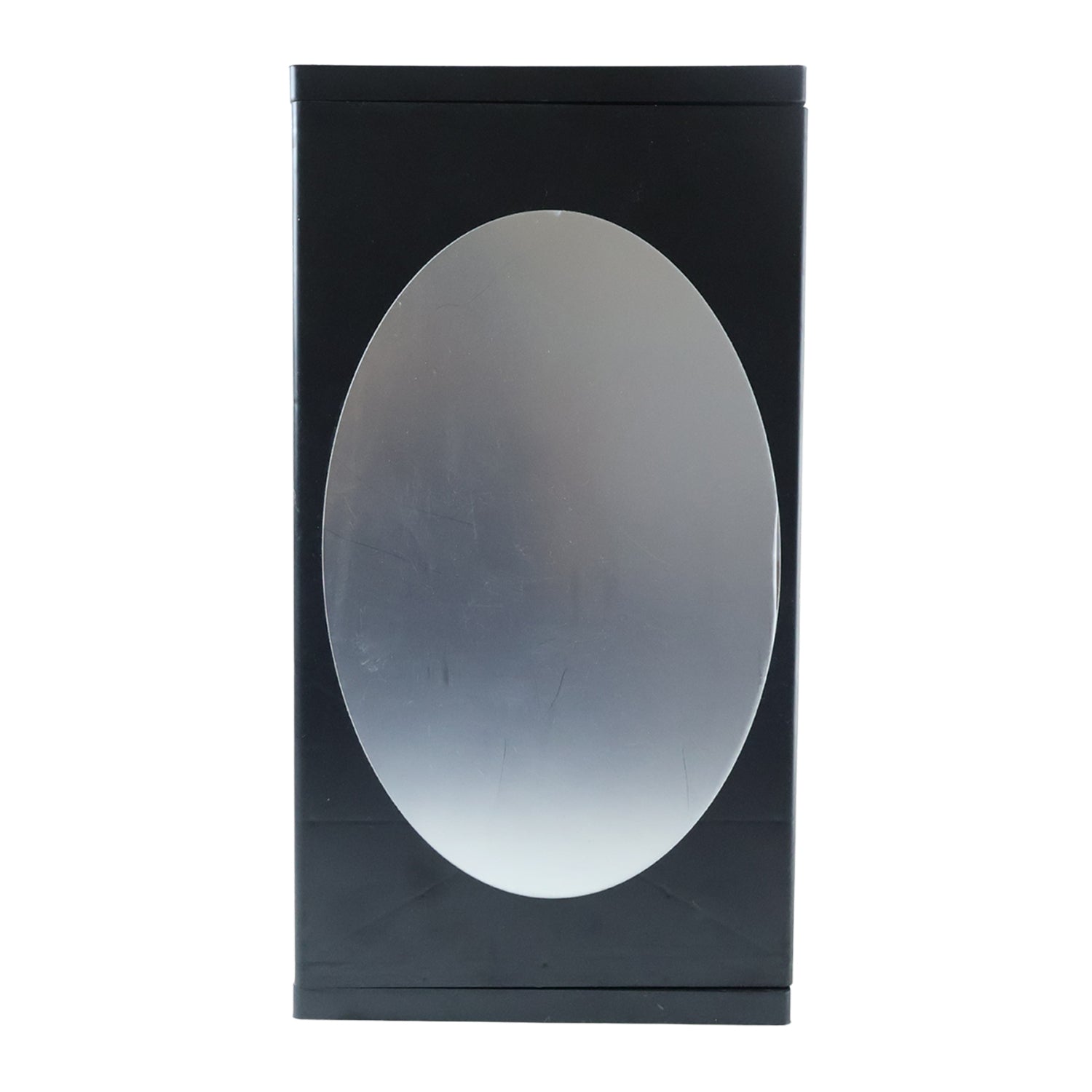 Wall Mounted Black Rotating Storage Cabinet Organizer (1 Pc 22x42 Cm)