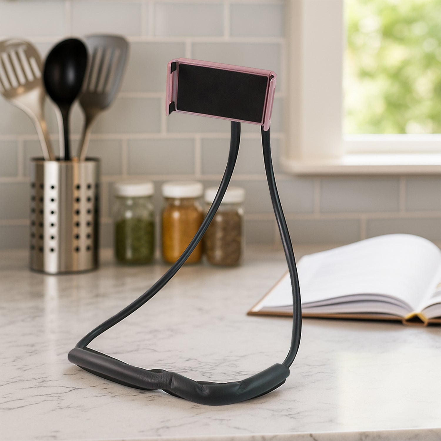 Neck Phone Holder  Desktop Lazy Stand - (1 Pc)