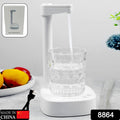 8864 Usb Charging Desktop Water Bottle Dispenser Intelligent Desktop Water Pump With Small Pipe One Button Operation Smart Table Bedside Water Dispenser Desk Water Dispenser For Home Office Outdoor Camping