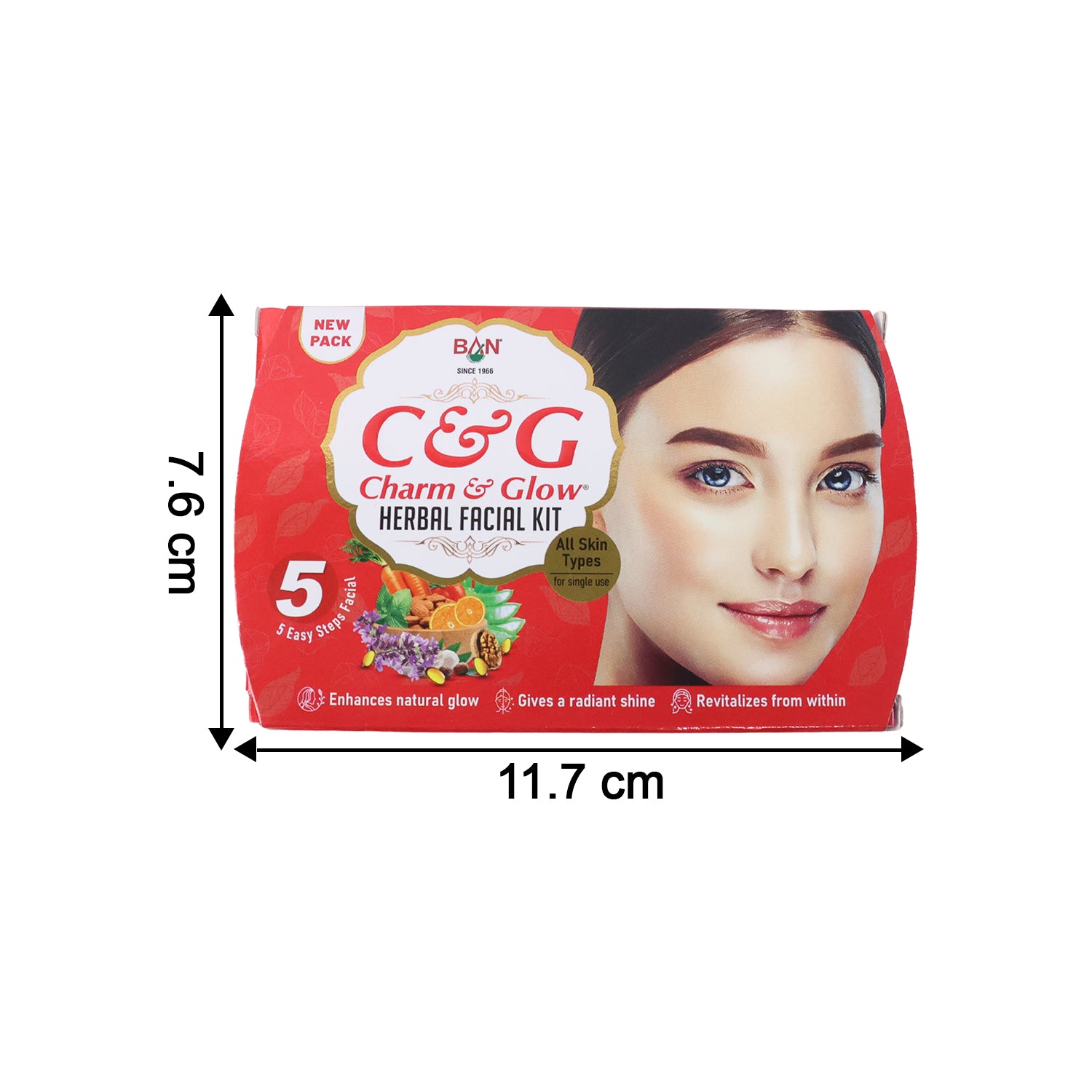 Charm  Glow 5-step Herbal Facial Kit (1 Pc)