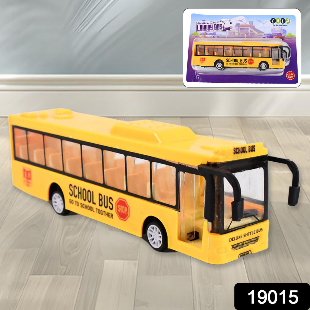 Inertia Bus Toys  High Simulation Yellow Fine Details Mini Bus Model Car Toys Prizes For Gift Collections