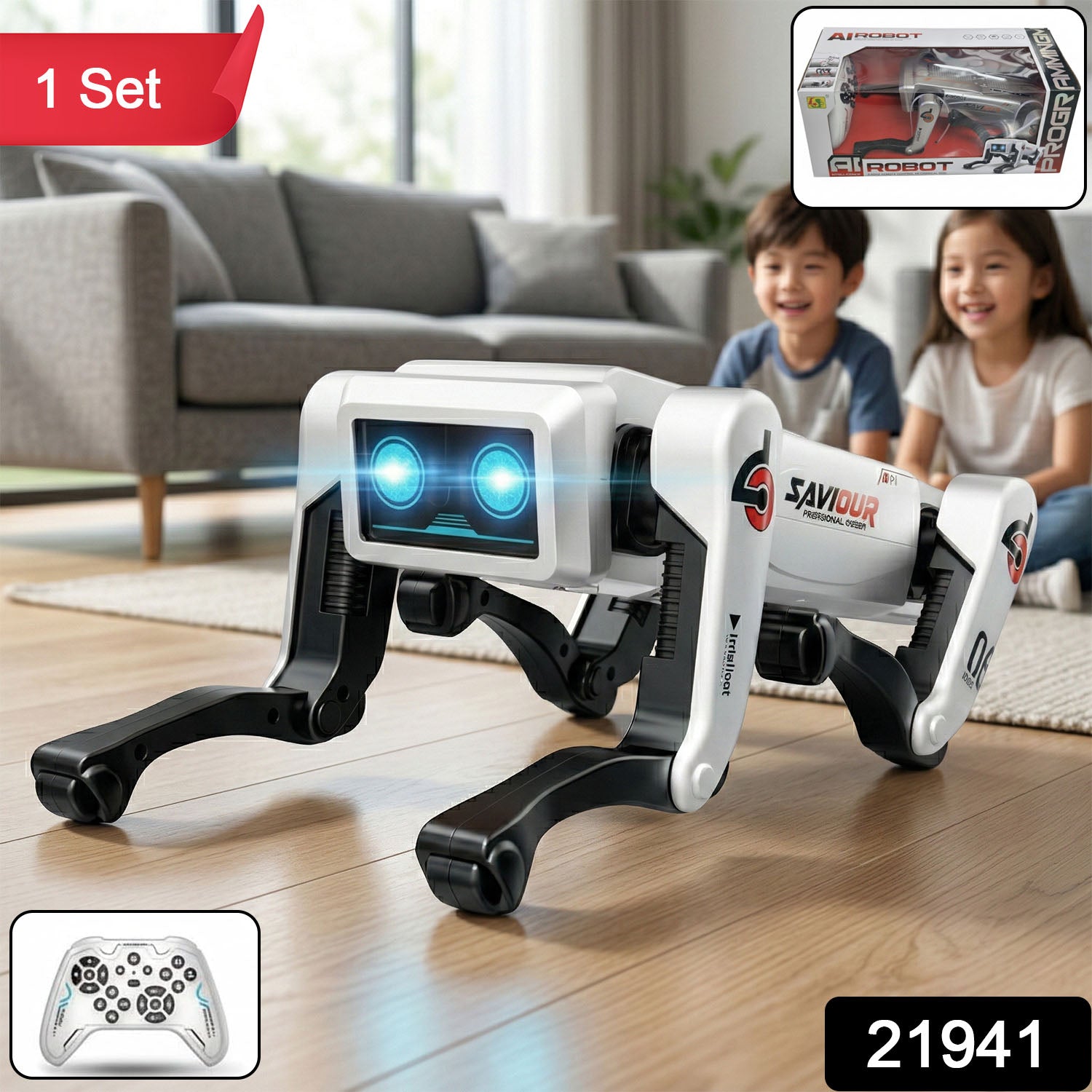 Advanced Intelligent Ai Robot Dog Toy For Kids (1 Set Big)
