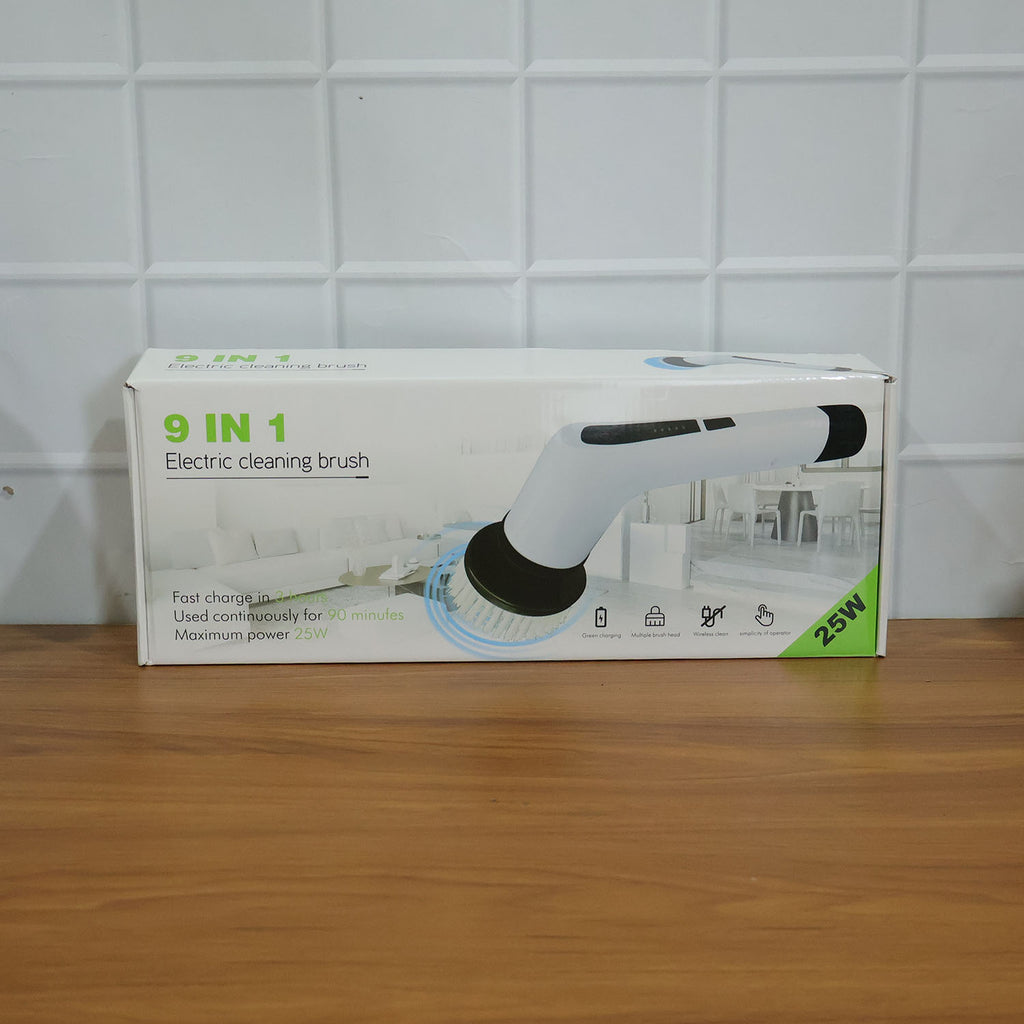 9-in-1 Electric Cleaning Brush With Long Extendable Handle (1 Set)