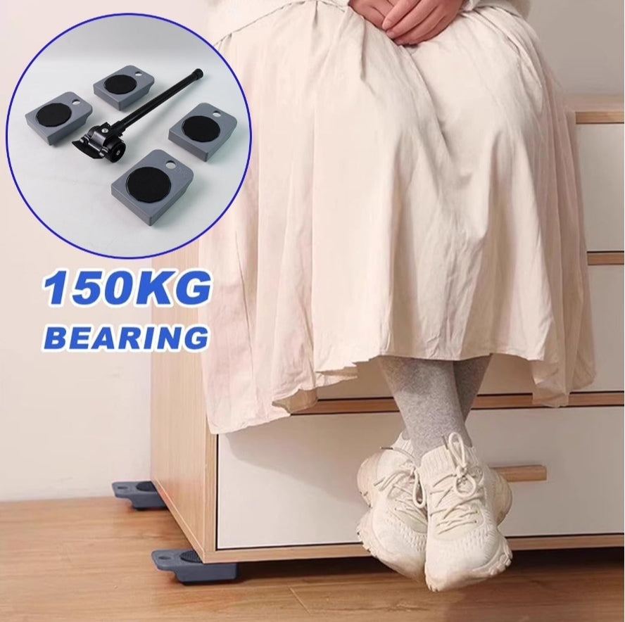 Heavy duty furniture lifter and moving tool set.