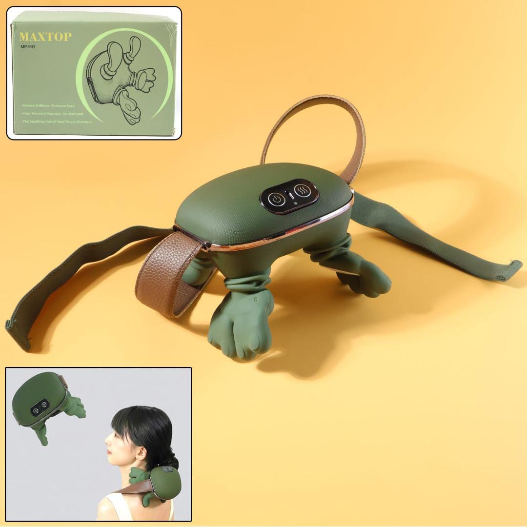 Long rechargeable kneading neck and shoulder massager