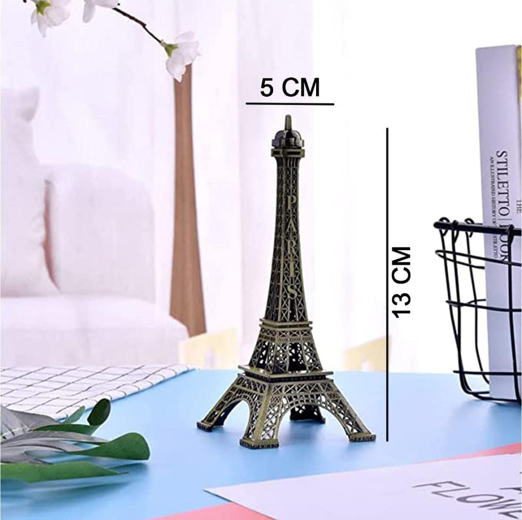 Antique 3D Eiffel Tower statue- metal Paris landmark decorative showpiece