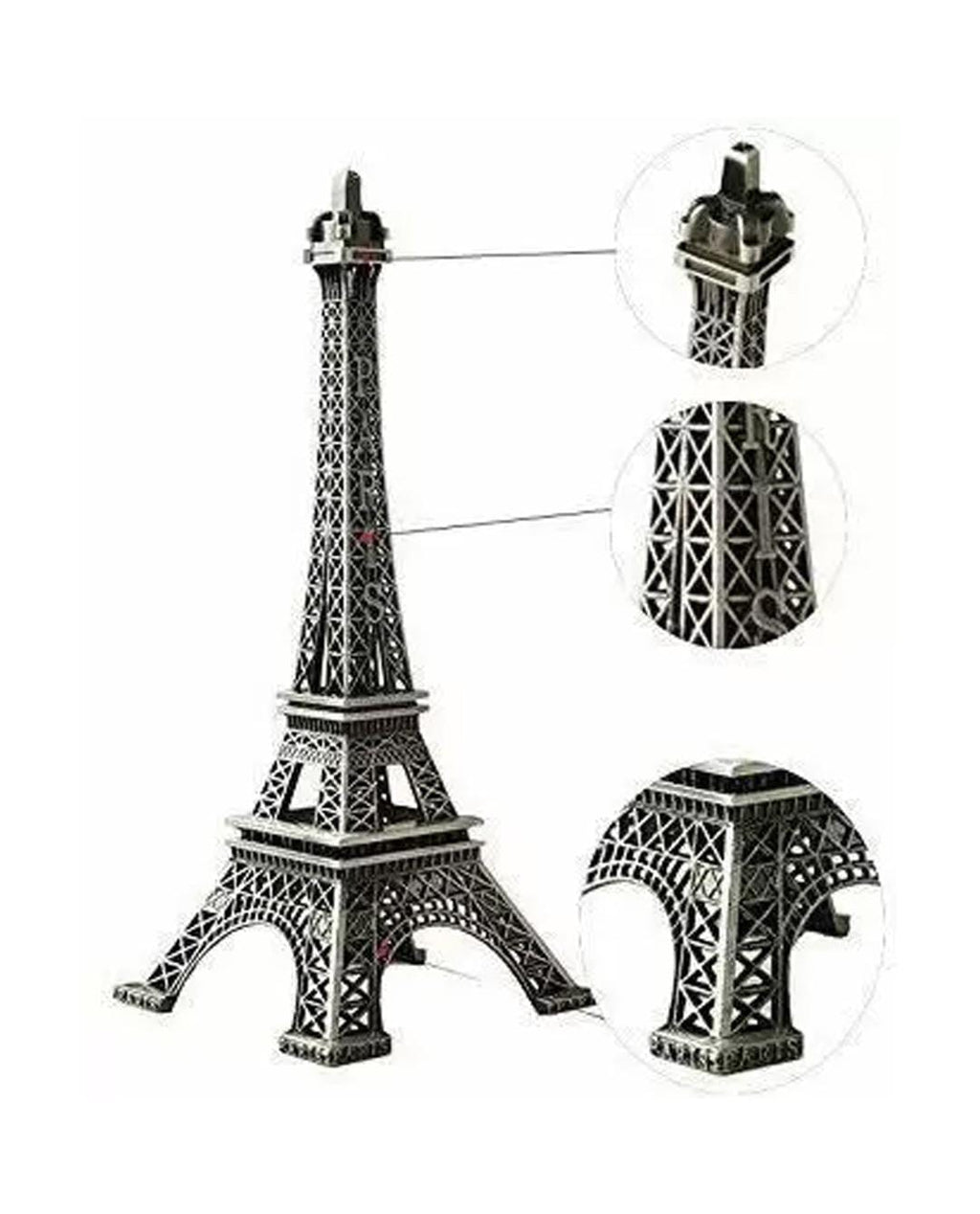 Antique 3D Eiffel Tower statue- metal Paris landmark decorative showpiece