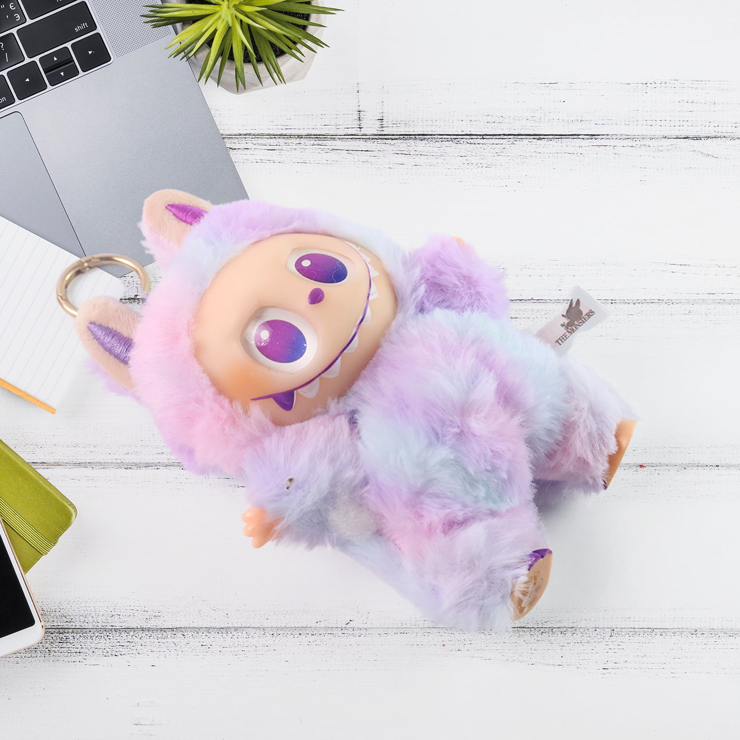 Light Purple Plush Toy Cartoon Keychain With Hook Colorful Light Purple (1 Pc)